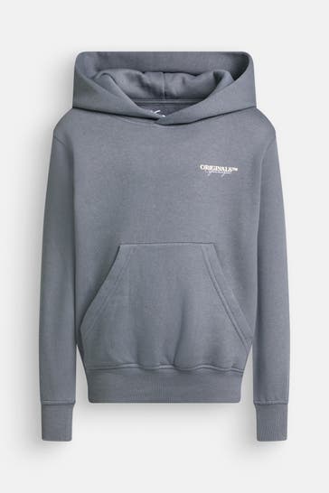 JACK & JONES Hoodie graublau