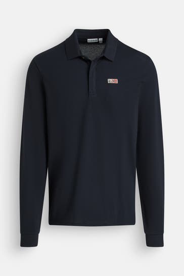 NAPAPIJRI Langarm-Polo 'Evan' schwarz