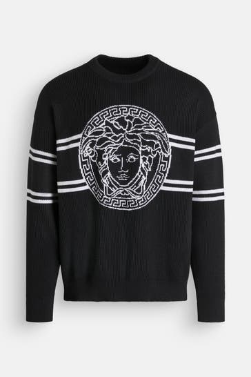 VERSACE Strickpullover schwarz