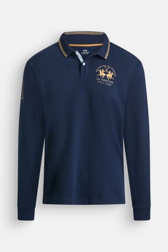 LA MARTINA Langarm-Polo dunkelblau