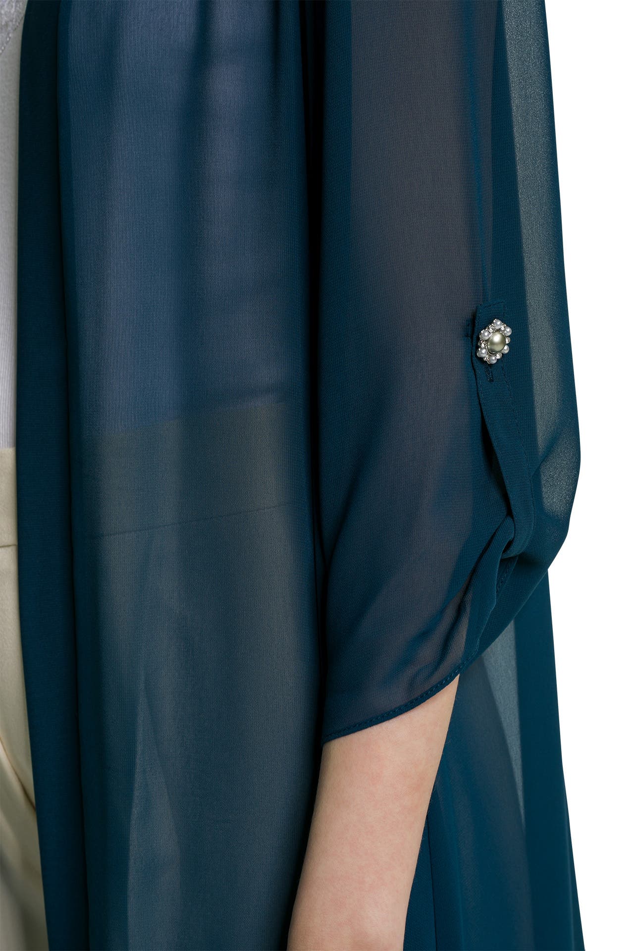 Chiffon jacke lang blau clearance