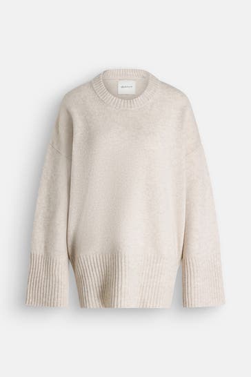 GANT Wollmix-Strickpullover beige