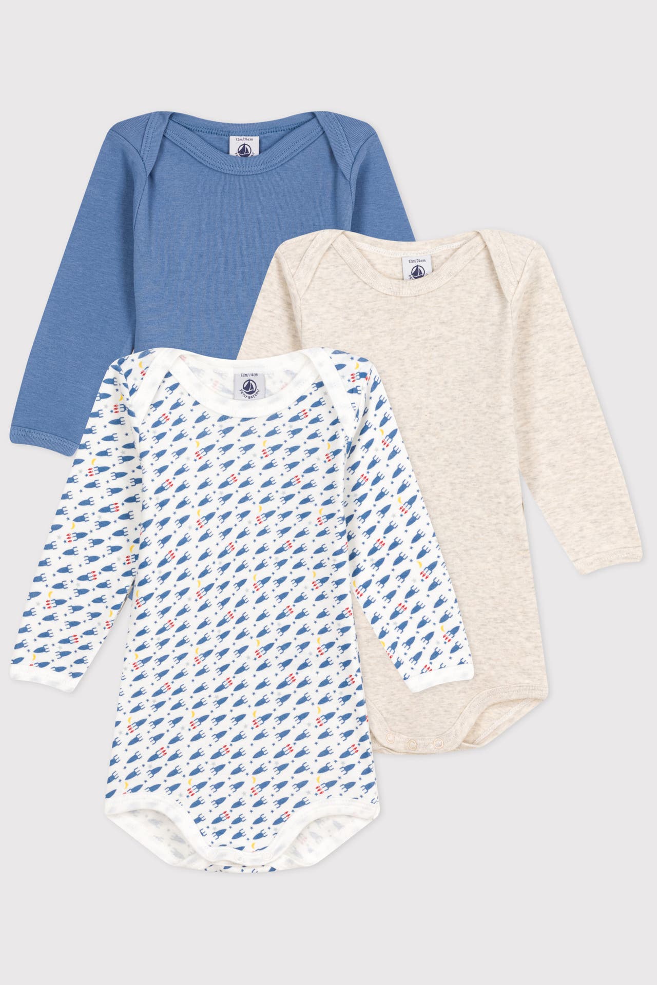 PETIT BATEAU 3er-Pack Bodies mehrfarbig, Bild 1