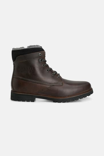 BUGATTI Leder-Boots 'Panther' dunkelbraun