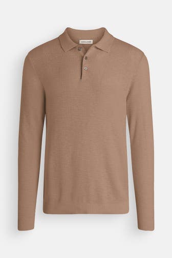 JACK & JONES Strick-Polo 'JHWCooper' hellbraun