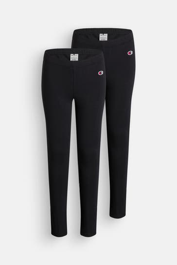 CHAMPION 2er-Pack Leggings schwarz