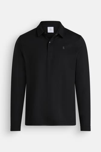 BOGNER Langarm-Polo 'Timon-6' schwarz