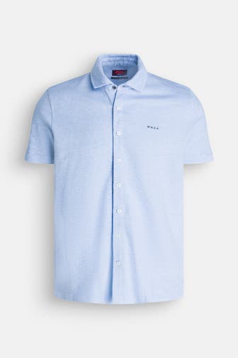 NEW ZEALAND AUCKLAND Kurzarmhemd 'Patrick' hellblau