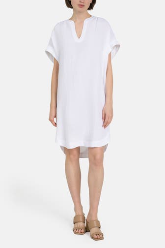 0039 ITALY Leinenkleid 'Noralie' weiß
