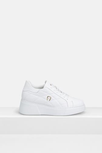 AIGNER Leder-Sneaker 'Elaine 13' weiß