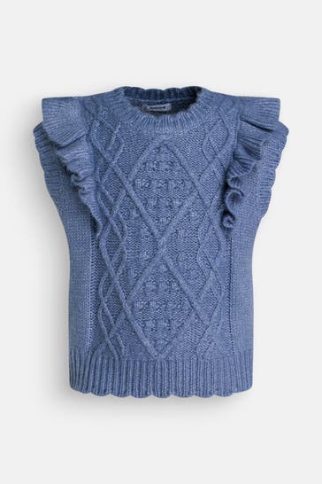 MAYORAL Strick-Pullunder 'Gilet' blau