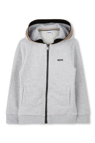 BOSS Sweatjacke grau