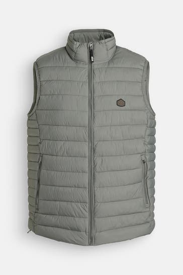 SUPERDRY Weste 'Fuji Light' grau