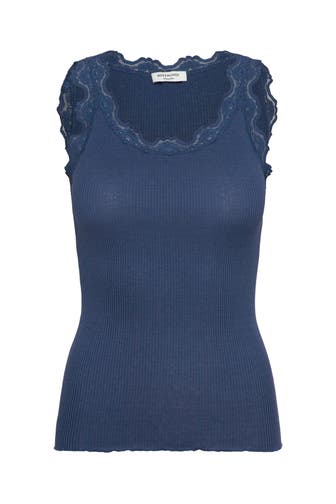 ROSEMUNDE Seidenmix-Top azurblau