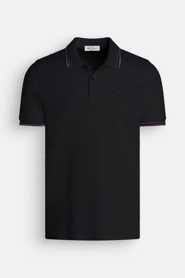 BEN SHERMAN Polo-Shirt schwarz