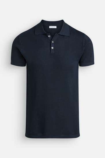 DANIELE FIESOLI Strick-Polo dunkelblau