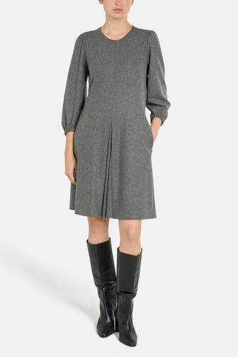 LUISA CERANO Wollmix-Kleid grau