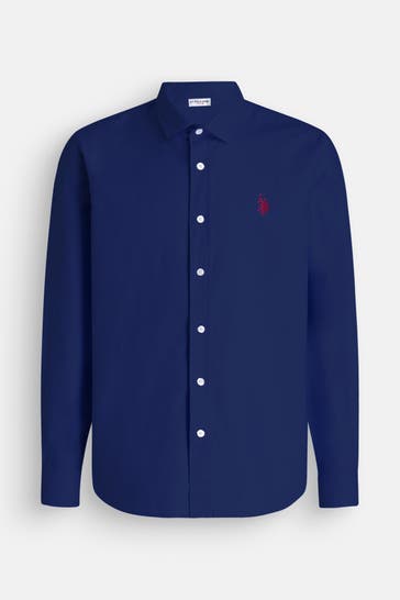 U.S. POLO ASSN. Hemd 'Time' dunkelblau