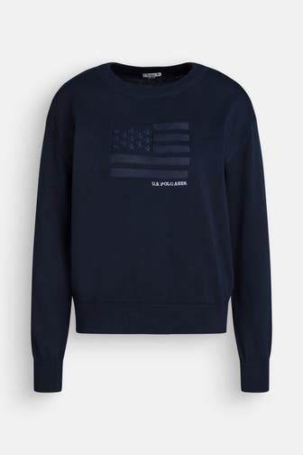 U.S. POLO ASSN. Strickpullover 'Lia' dunkelblau