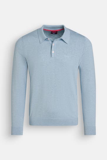 NEW ZEALAND AUCKLAND Strick-Polo hellblau