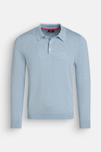 NEW ZEALAND AUCKLAND Strick-Polo hellblau
