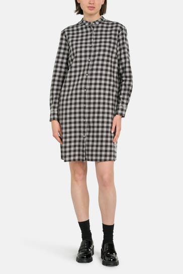 MARC O'POLO DENIM Blusenkleid grau kariert