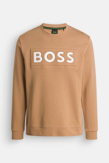 BOSS GREEN Sweatshirt 'Salbo' hellbraun
