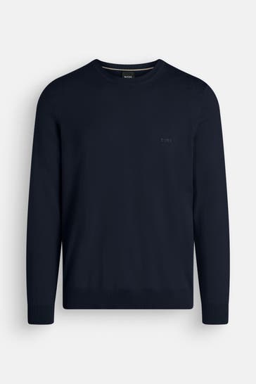 BOSS Wollpullover 'Bagritte' nachtblau