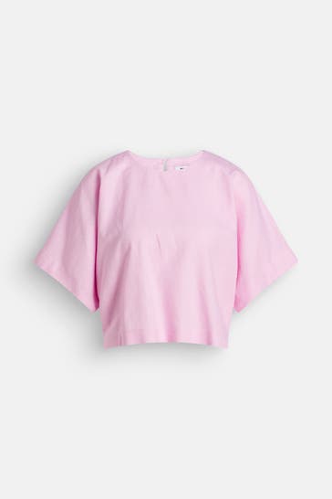 DKNY Leinenmix-Shirt rosa