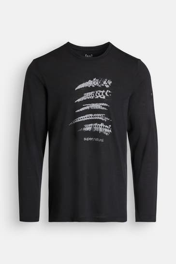 SUPER.NATURAL Wollmix-Longsleeve schwarz
