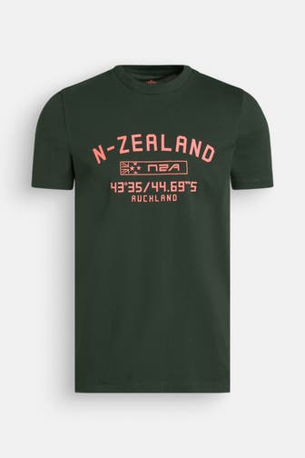 NEW ZEALAND AUCKLAND T-Shirt 'Kirkpatrick' waldgrün