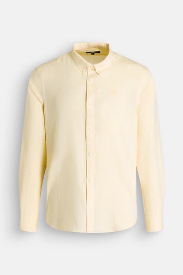 LA MARTINA Leinenmix-Hemd hellgelb