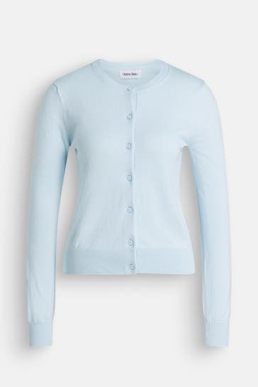 ORGANIC BASICS Cardigan hellblau