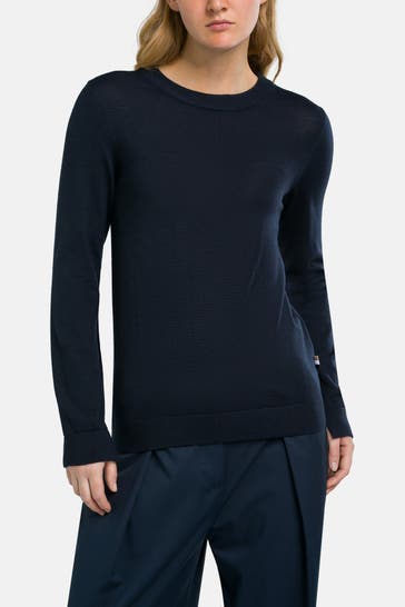 BOSS Wollpullover 'Fegano' nachtblau