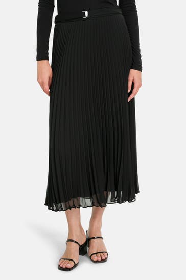 BOSS Plisseérock 'Vocelina' schwarz