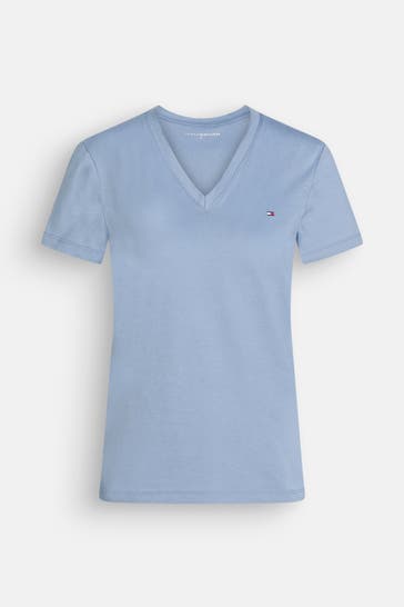 TOMMY HILFIGER T-Shirt taubenblau