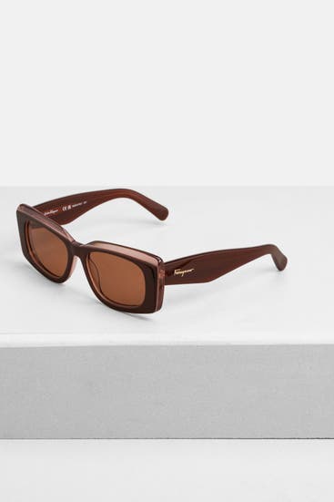 FERRAGAMO - Sonnenbrille rotbraun