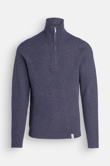 COLOURS & SONS Wollmix-Pullover dunkelblau