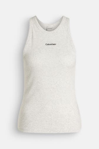 CALVIN KLEIN Tank Top hellgrau meliert