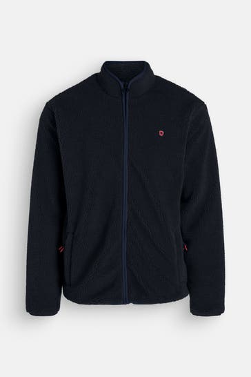 TED BAKER Teddyfleece-Jacke 'Jay' dunkelblau