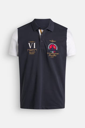 AERONAUTICA MILITARE Polo-Shirt schwarzblau