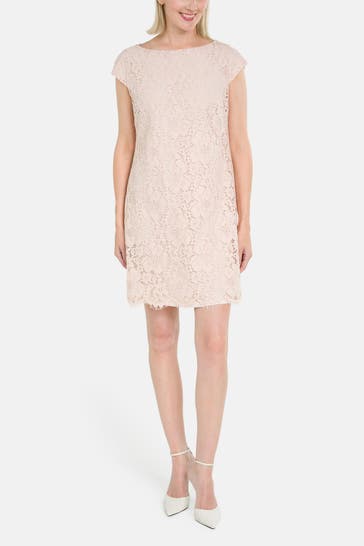 COMMA, Spitzen-Kleid nude