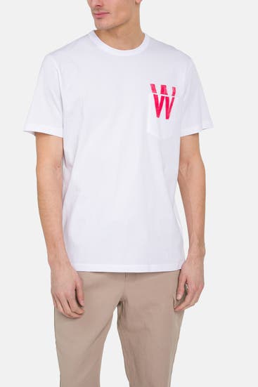 WOOLRICH - T-Shirt 'Flag' weiß
