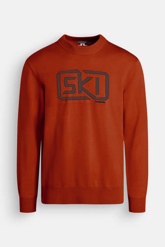 J.LINDEBERG SPORTSWEAR Woll-Strickpullover orangerot