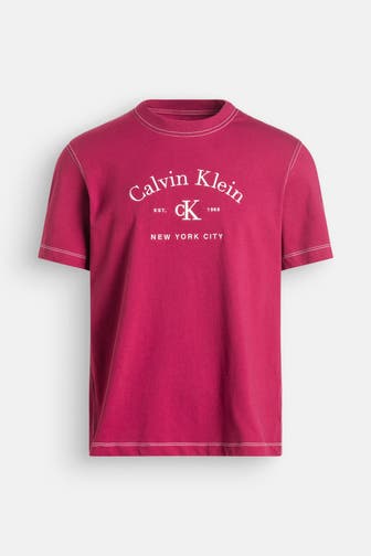 CALVIN KLEIN T-Shirt weinrot