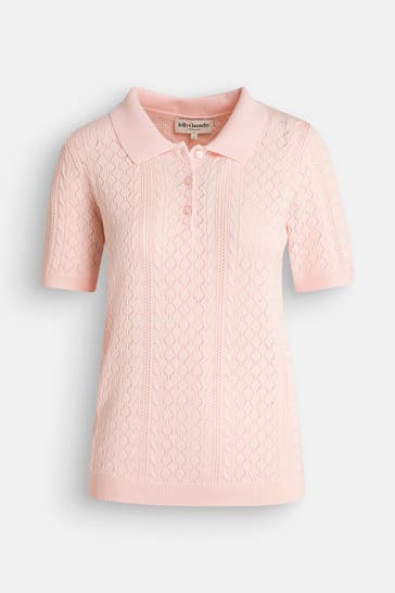 LOLLYS LAUNDRY Strick-Polo 'Alaia' lachs
