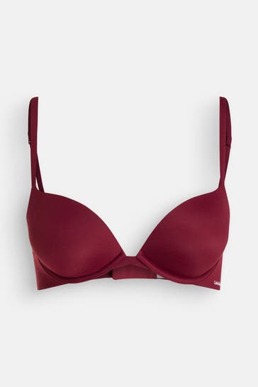 CK UNDERWEAR Push Up-BH 'Memory' weinrot