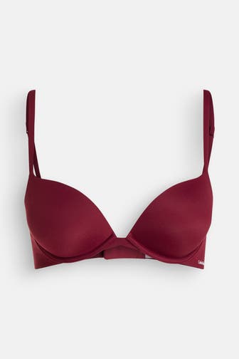 CK UNDERWEAR Push Up-BH 'Memory' weinrot