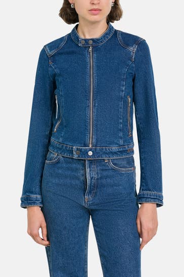 HUGO Jeansjacke dunkelblau