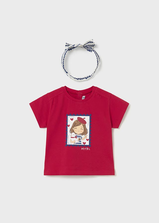 MAYORAL Set: T-Shirt und Haarband mehrfarbig, Bild 1